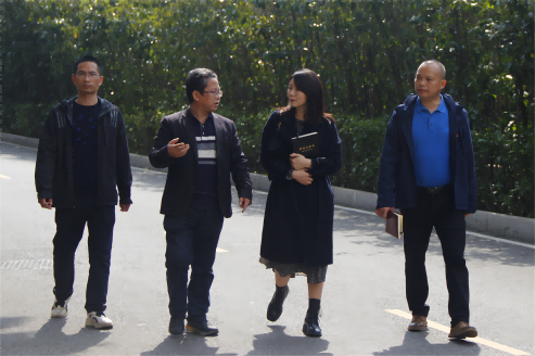 芦淞区董家塅片区管委会副主任曾超群一行来华亿网_华亿(中国)调研产教融合工作
